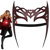SINSEN Scarlet Witch Maske Krone Wanda Maximoff Kopfbedeckungen Roter...