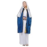 Snailify Damen Jungfrau Maria Kostüm Erwachsene Weihnachten...
