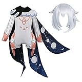 Lemany Paimon Cosplay Kostüm mit Paimon Cosplay Perücke Paimon...