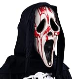 molezu Blutige Schrei Maske Horrorfilm Blut Latex Maske Halloween...