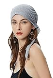 ZLYC Damen Chemo Turban Mütze Vorgebundenes Kopftuch Headwraps...