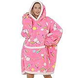 Wenlia Übergroße Decke Hoodie Sweatshirt für Erwachsene, Damen...