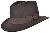 Fedora-Hut für Herren oder Damen, 100 % Wolle, mit Ripsband Trilby...