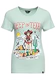 Queen Kerosin Damen Vintage Shirt | T-Shirt | Slim Fit | Frontprint |...