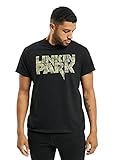 MERCHCODE Herren Linkin Park Distressed Logo Tee T-Shirt, Black, M