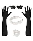 Horror-Shop Miss Golightly Kostüm Zubehör Set 4 TLG als...