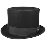 Lipodo Zylinder Filzhut schwarz Damen und Herren - Wollfilzhut Made in...