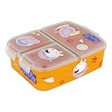 Peppa Wutz Brotdose für Kinder mit 3 Fächern, Lunchbox aus...