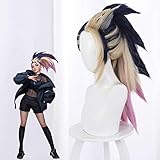 League of Legends KDA girls group wig LOL 2 dimensions K/DA group...