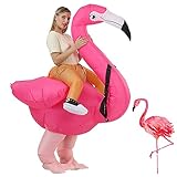 JASHKE Flamingo Aufblasbares Kostüm Flamingo Kostüm Erwachsener...