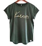 Statement Damen T-Shirt *Karma will fix it* Gold - aus nachhaltiger...