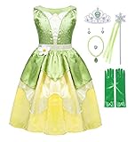 AmzBarley Prinzessin Tiana Kleid für Mädchen Kinder Kostüm Kleider...