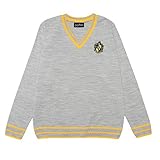 Harry Potter Hufflepuff Haus Strickpullover, Adultes, XS-5XL, Grau,...