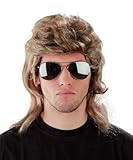 Spar-Set - Vokuhila Perücke + Sonnenbrille - Blonde Vokuhila Perücke...