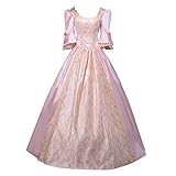 YEBIRAL Damen 1/2 Ärmel Renaissance Mittelalter Kleid Party...