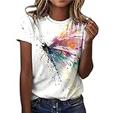 T-Shirt Damen Kurzarm - Sommer Oberteile Damen Süßes T Shirt mit...