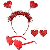 FRCOLOR Valentinstag Herz Stirnband Liebe Herz Stirnbänder Pailletten...