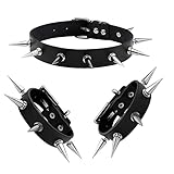 Manfnee Leder Gothic Choker Armband Punk Spike Niete Rock Kragen...