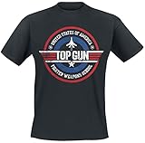 Top Gun Fighter Weapons School Männer T-Shirt schwarz L 100%...