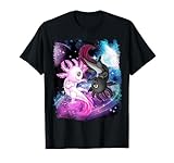 Niedliches Axolotl Yin Yang Plüschtier schwimmend Weltraum Mädchen...