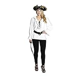 Rubie's 13863-38 NEU Damen-Bluse Piratin mit Rüschen, weiß, Gr. 38