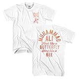 MUHAMMAD ALI - - Herren B & B T-Shirt, Large, White