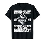 Herren Axt Holz Hacken Totenkopf Wikinger T-Shirt