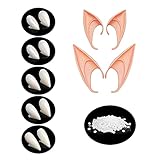 Anguxer Vampir zähne, 5 PCS vampirzähne + 2 PCS elfenohren, für...