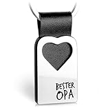 FABACH Herz Schlüsselanhänger mit Gravur aus Leder - Opa Geschenk...