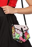 narrenkiste W48936 bunt Damen Disco-Party Tasche Pop-Art mit Schnalle...