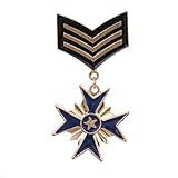 YAZILIND Vintage Herren Sterne Medaille Abzeichen Kleidung Mode...