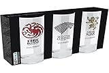 ABYstyle - GAME OF THRONES - 3er Set Gläser Stark, Targaryen und...