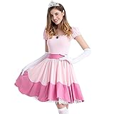 WANGTIANXUE Prinzessin Kindheitshelden Kostüm (Peach Kleid + Krone +...
