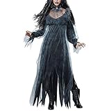 LAEMILIA Damen Halloween Vampir Braut Kleid Bride Kleid Friedhofsbraut...