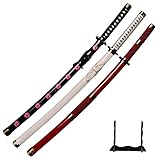Gamital Sword Warrior Schwert Roronoa Zoro Schwert Set 3 Stück 100cm...