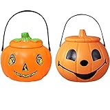 2 Stück Halloween Kürbis Eimer, Halloween Süßigkeiten Eimer,...