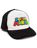 SUPER MARIO Cap Jungen Kinder Weiß Schwarz One Size Snapback