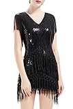 ArtiDeco 1920s Charleston Kleid Mini Damen Vintage Gatsby Kostüm...