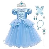 IWEMEK Mädchen Aschenputtel Kostüm Cinderella Prinzessin Kleid +...
