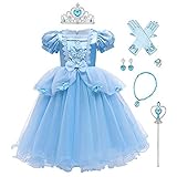 IWEMEK Mädchen Aschenputtel Kostüm Cinderella Prinzessin Kleid +...