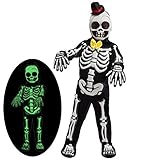 Spooktacular Creations Skelett Kostüm für Kinder (Medium, Black)