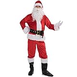 EraSpooky Weihnachten Erwachsene Deluxe Samt Weihnachtsmann Kostüm...