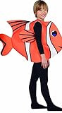 Fiestas Guirca Fisch Kostüm Kinder - Alter 7 - 9 Jahre - Clownfisch...