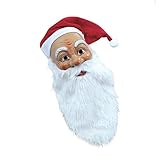 Amakando Nikolausmaske mit Rauschebart und Mütze Nikolaus Maske...
