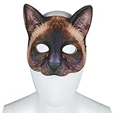 ABOOFAN 1Pc Maske Half Eyes Cosplay Gesicht Katzenmaske Fun Cat für...