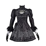 2B Kleid 2B Cosplay Kostüme Frauen Schwarzer Rock Anime Kostüm...