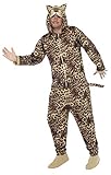 Smiffys, Unisex Leoparden Kostüm, All-in-One mit Kapuze, Größe: L,...