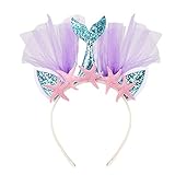 Frcolor Glitter Meerjungfrau Stirnband mit Mesh Prinzessin Mädchen...
