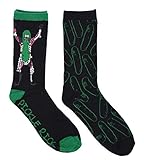 RICK AND MORTY Pickle Rick 2er-Pack Casual Crew Socken, Grün ,...