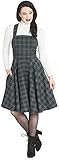 Hell Bunny Peebles Pinafore Dress Frauen Mittellanges Kleid grün XS